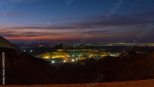 Views of the cityscape from Jebel Hafeet