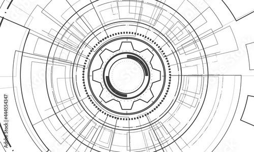 digital technology and engineering, digital telecoms concept, Hi-tech, futuristic technology background, vector illustration.	
