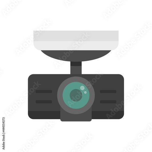 Dash cam recorder icon flat isolated vector