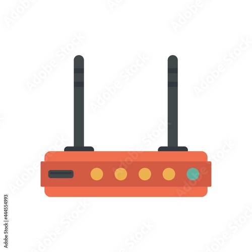 Wifi router icon flat isolated vector