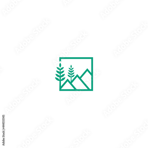 green mountain outdoor logo design