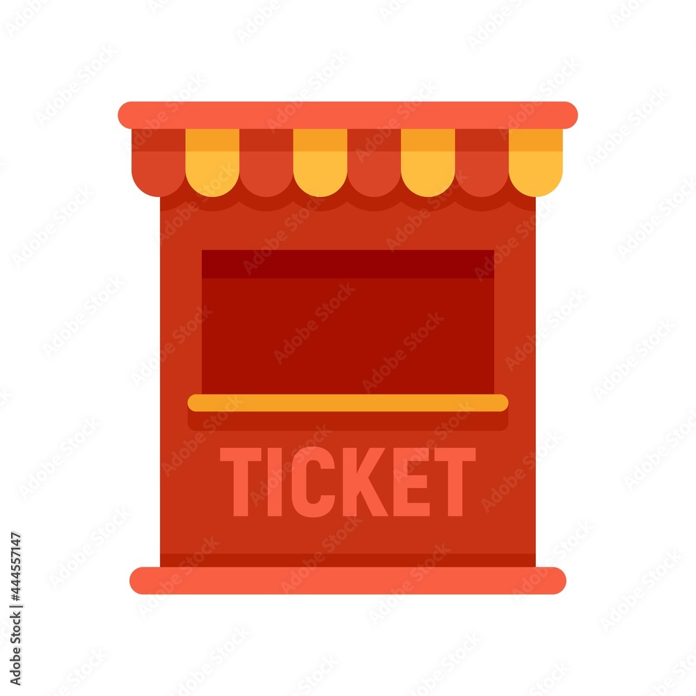 Ticket circus box icon flat isolated vector Ticket circus box icon flat isolated vector