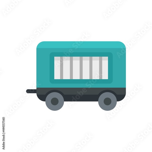 Circus trailer icon flat isolated vector