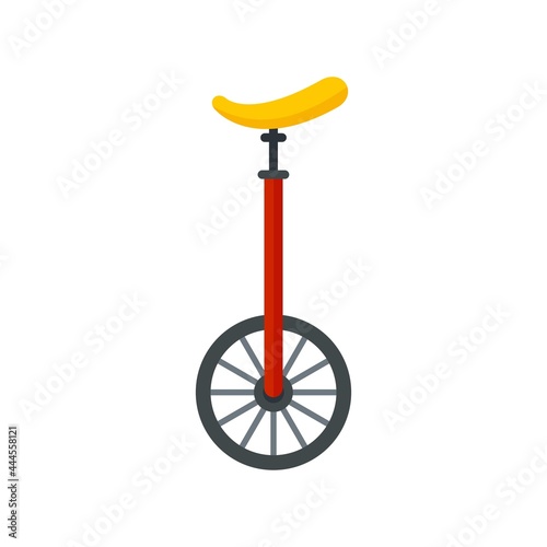 Unicycle circus icon flat isolated vector