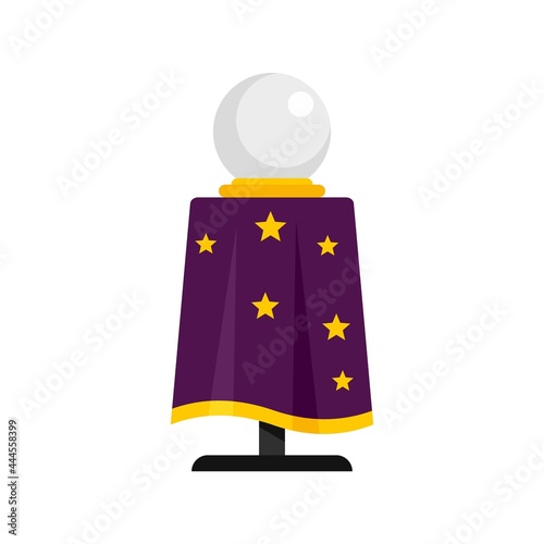 Magician ball icon flat isolated vector