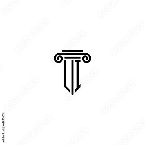 LI initial logo best for law and attorney company with pillar concept