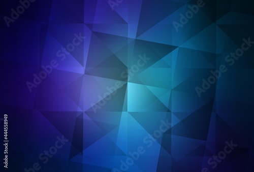 Dark Pink, Blue vector polygonal template.