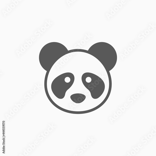 panda icon, bear vector, animal illustration