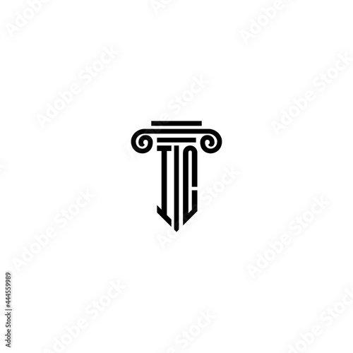 IC initial logo best for law and attorney company with pillar concept