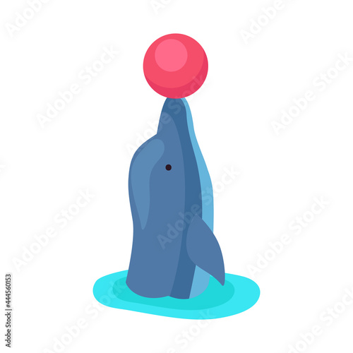 Dolphinarium Isometric Icon