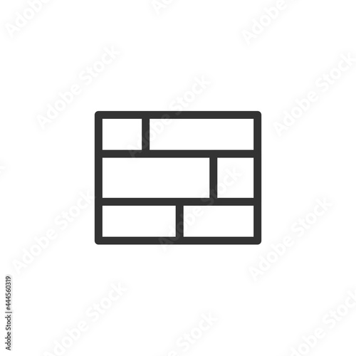 Wall icon isolated on white background. Brick symbol modern, simple, vector, icon for website design, mobile app, ui. Vector Illustration