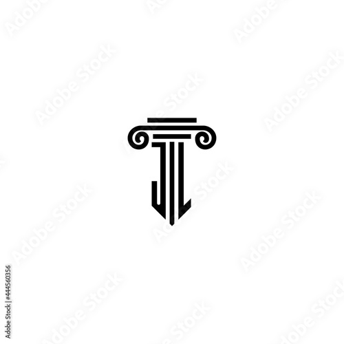 JL initial logo best for law and attorney company with pillar concept