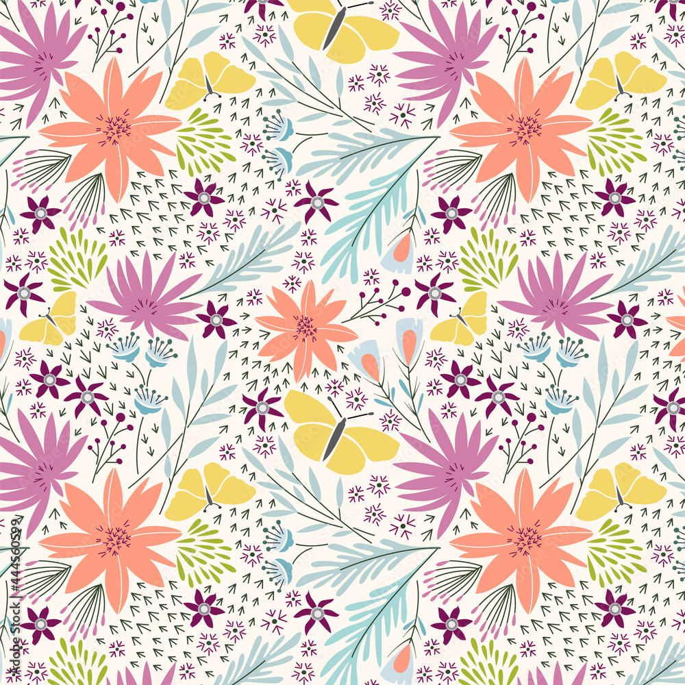 Summer and butterfly pattern