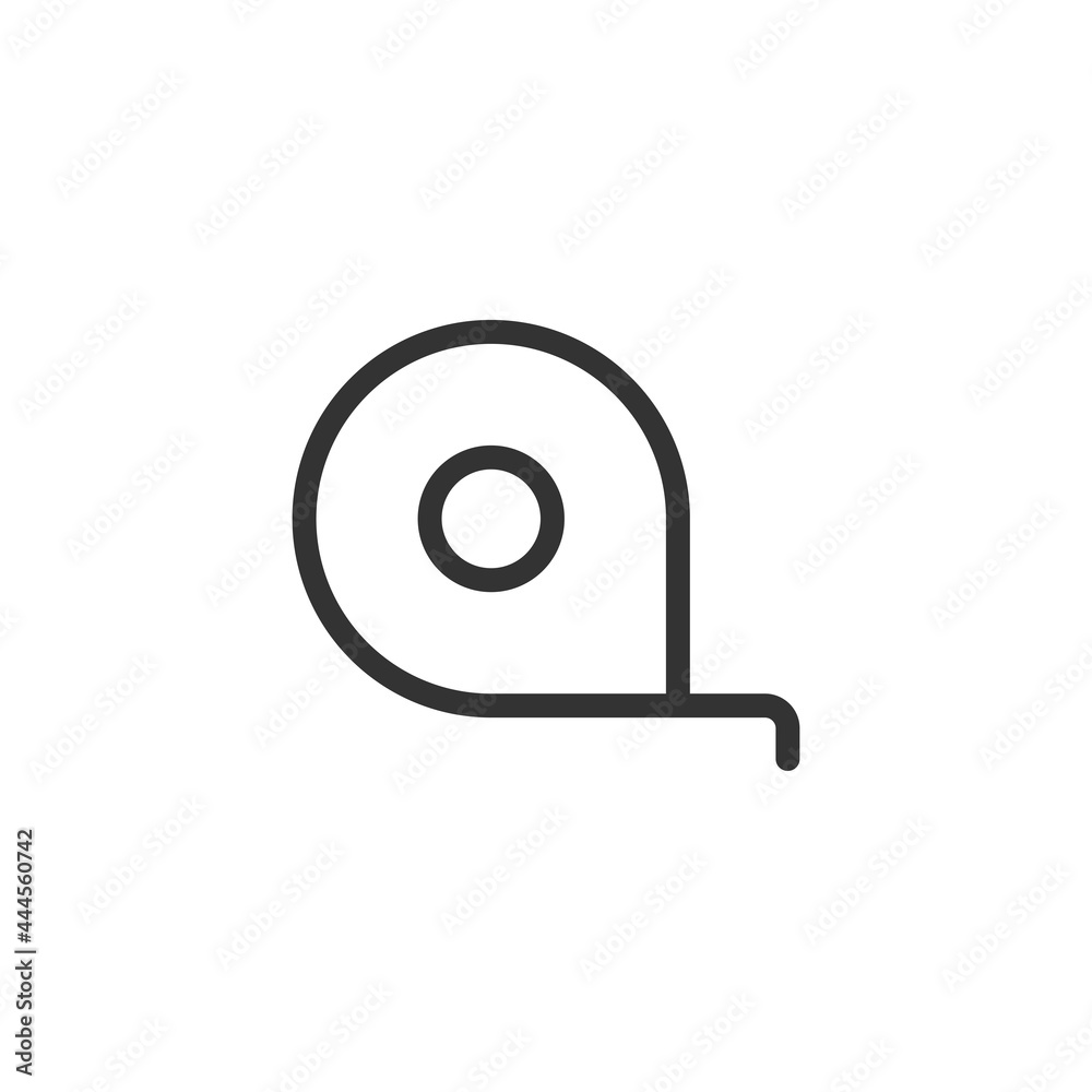 Tape measure icon isolated on white background. Ruler symbol modern, simple, vector, icon for website design, mobile app, ui. Vector Illustration Tape measure icon isolated on white background. Ruler symbol modern, simple, vector, icon for website design, mobile app, ui. Vector Illustration