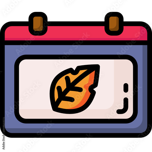 autumn line icon