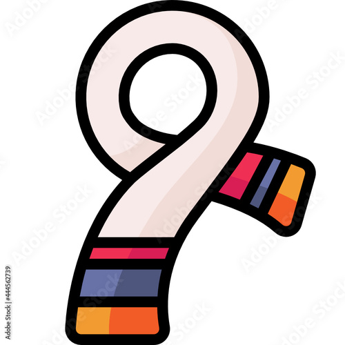scarf line icon
