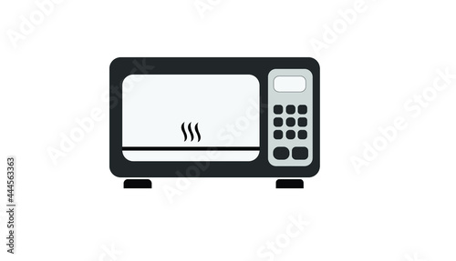 Illustration of household electric oven microwave kitchen cooking vector design.