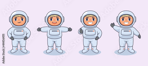 astronaut kids vector illustration design
