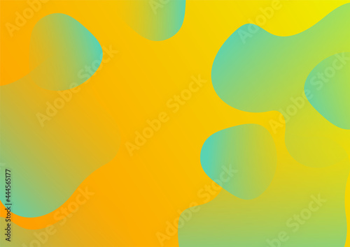 Abstract colorful orange yellow green curve background