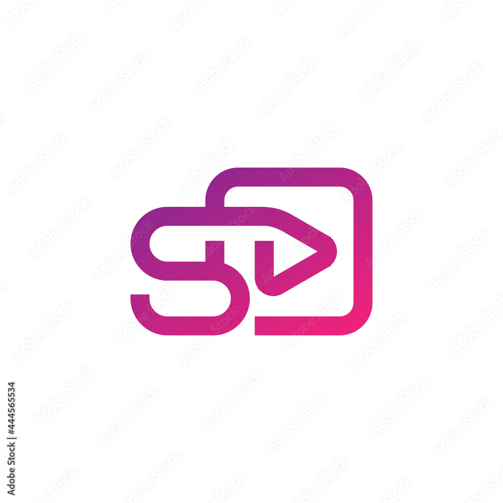 S letter with play symbol modern style logo design vector S letter with play symbol modern style logo design vector
