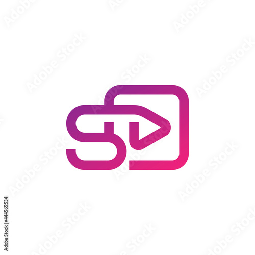 Free Download S letter with play symbol modern style logo design vector - GFXLoad
