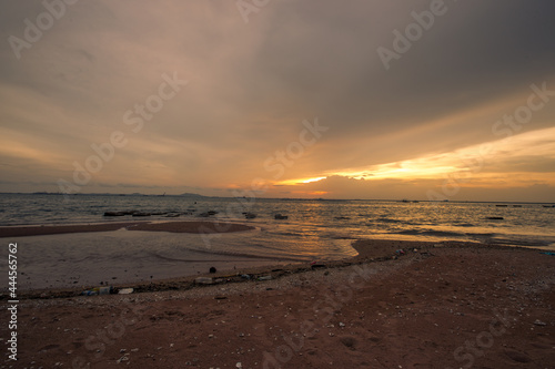 Blurry black shadow background  twilight evening by the sea  natural beauty during the day