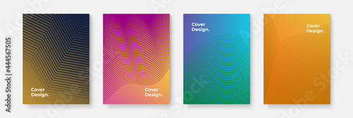Minimal modern cover design. Dynamic colorful gradients. Future geometric patterns. poster template vector design.