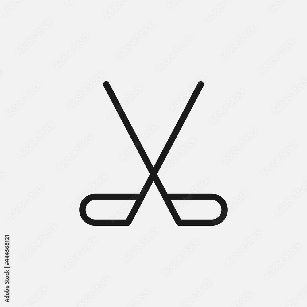 Hockey sticks icon isolated on background. Hockey symbol modern, simple, vector, icon for website design, mobile app, ui. Vector Illustration Hockey sticks icon isolated on background. Hockey symbol modern, simple, vector, icon for website design, mobile app, ui. Vector Illustration