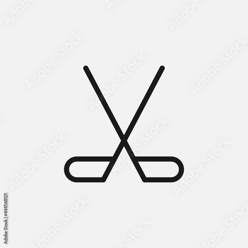 Hockey sticks icon isolated on background. Hockey symbol modern, simple, vector, icon for website design, mobile app, ui. Vector Illustration