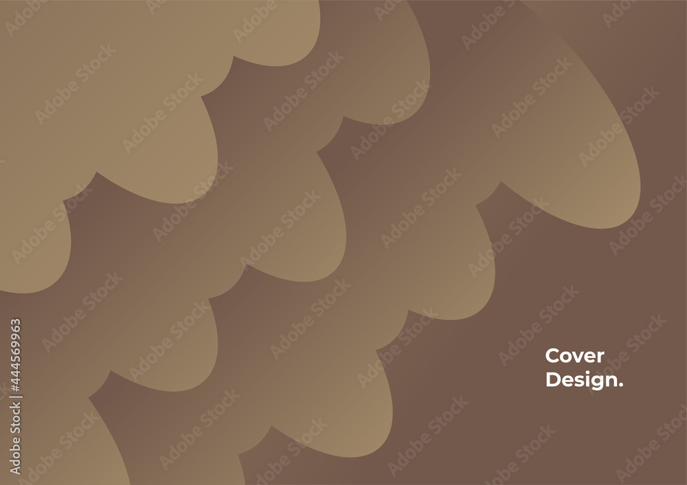Brown pastel beige premium background set with luxury dark brown geometric elements. Rich background for poster, banner, flyer, presentation, web design etc. Vector Illustration