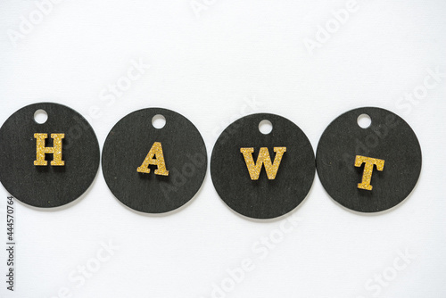 retro black chalkboard tags with glitter wooden letters: hawt photo