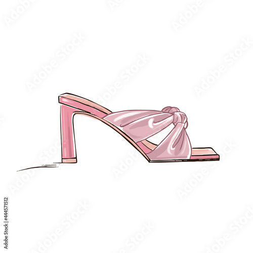 Illustration of female glamorous high heel shoes