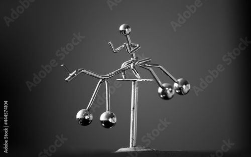 Balancing metal toy.