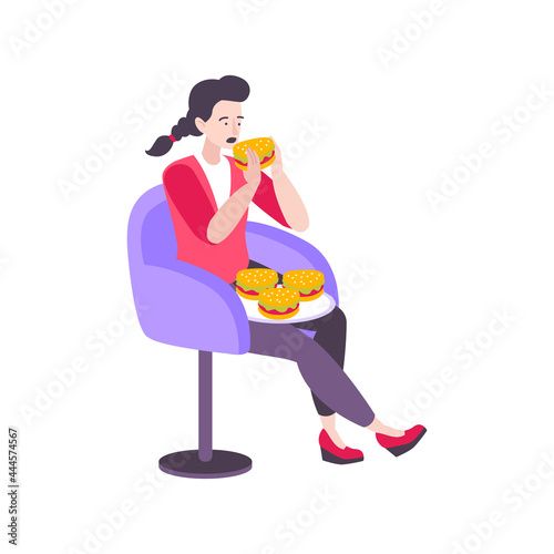 Stressed Woman Illustration