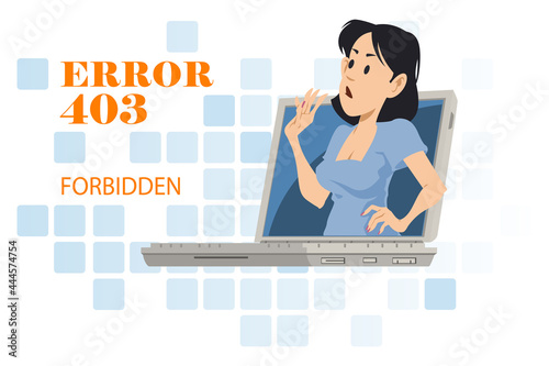 Failure of computer. Illustration for internet and mobile website.