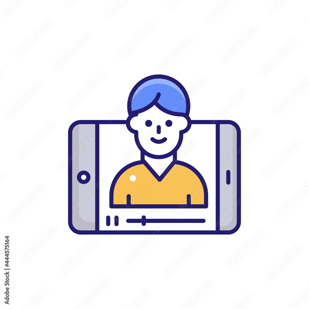 Live Stream vector flat outline fill icon style illustration. EPS 10 Live Stream vector flat outline fill icon style illustration. EPS 10