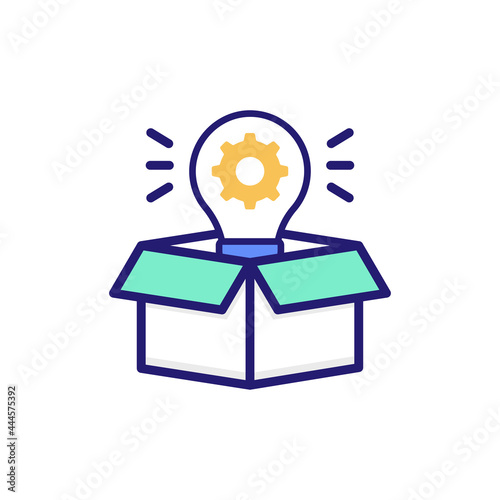 Mlm Marketing vector flat outline fill icon style illustration. EPS 10