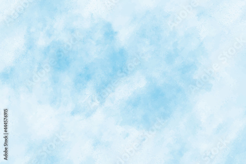 Blue sky and white cloud vector nature background. Watercolor clouds in sky vector illustration 