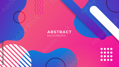 Colorful geometric background. Liquid color background design. Fluid shapes composition. Vector illustration.
