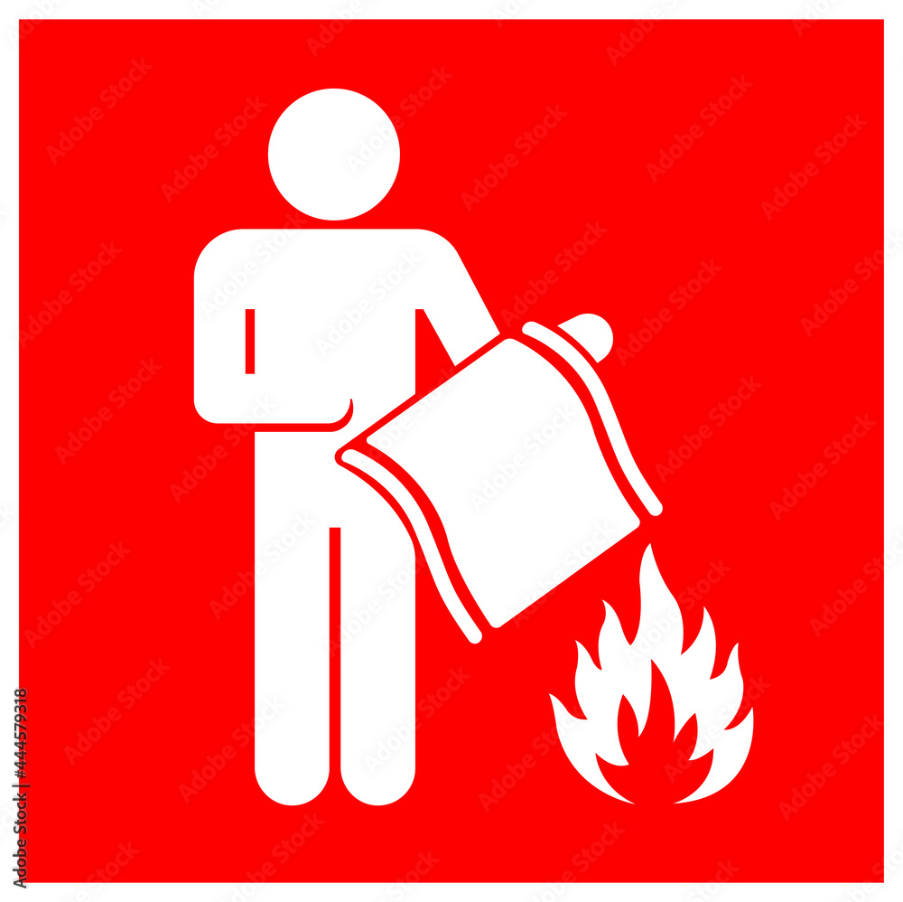 Fire Blanket Symbol Sign, Vector Illustration, Isolate On White