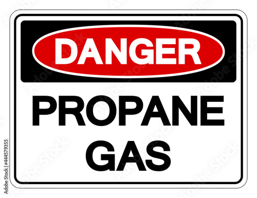 Danger Propane Gas Symbol Sign, Vector Illustration, Isolated On White Background Label .EPS10