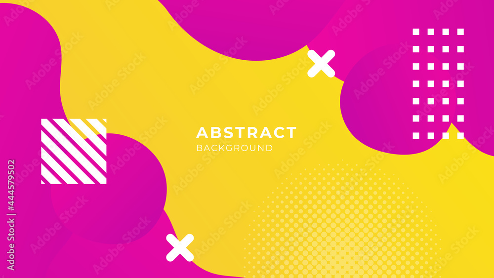 Fototapeta premium Futuristic colorful gradient background with geometric shapes and objects. Abstract design template for brochures, flyers, banners, headers, book covers background vector presentation design