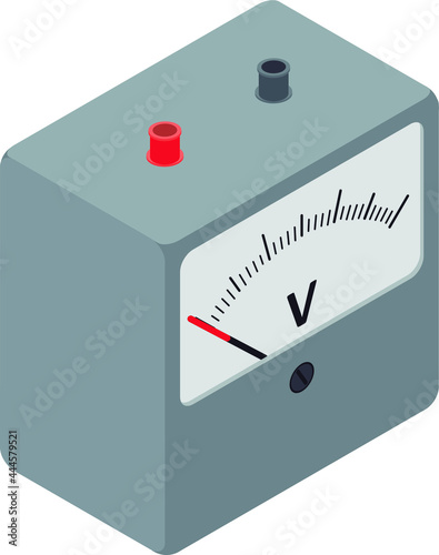 voltmeter vector illustration isolated on white background.  photo