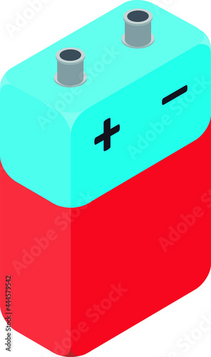 Battery vector illustration isolated on white background. 