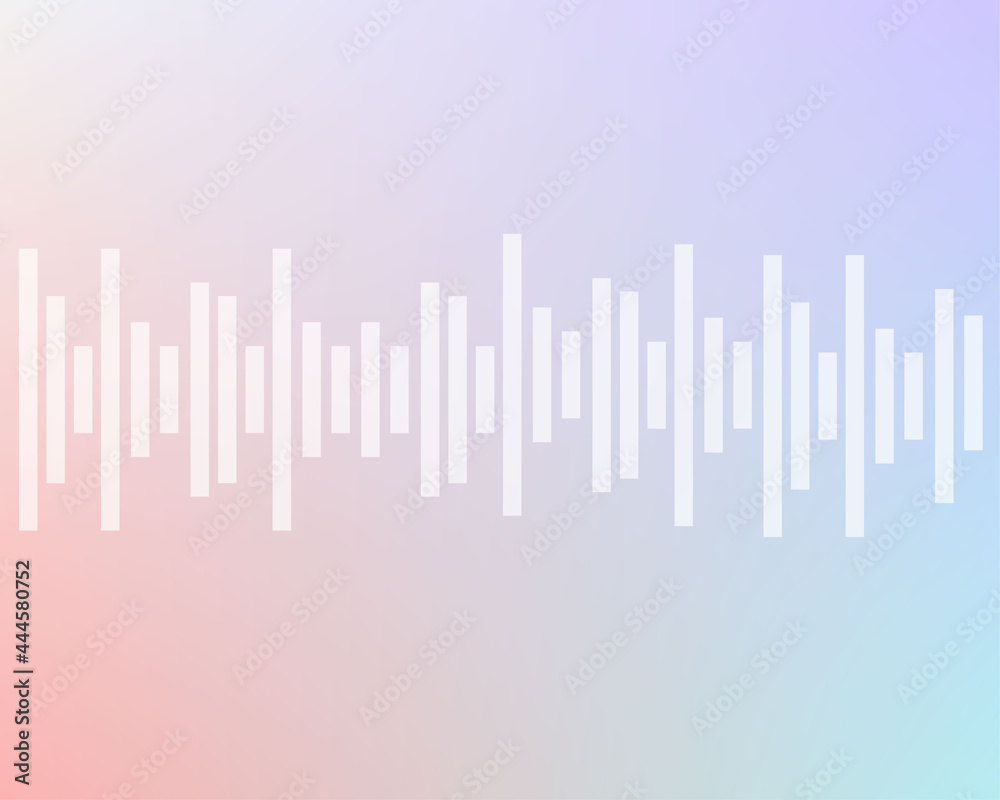 Pastel rainbow sound music wave