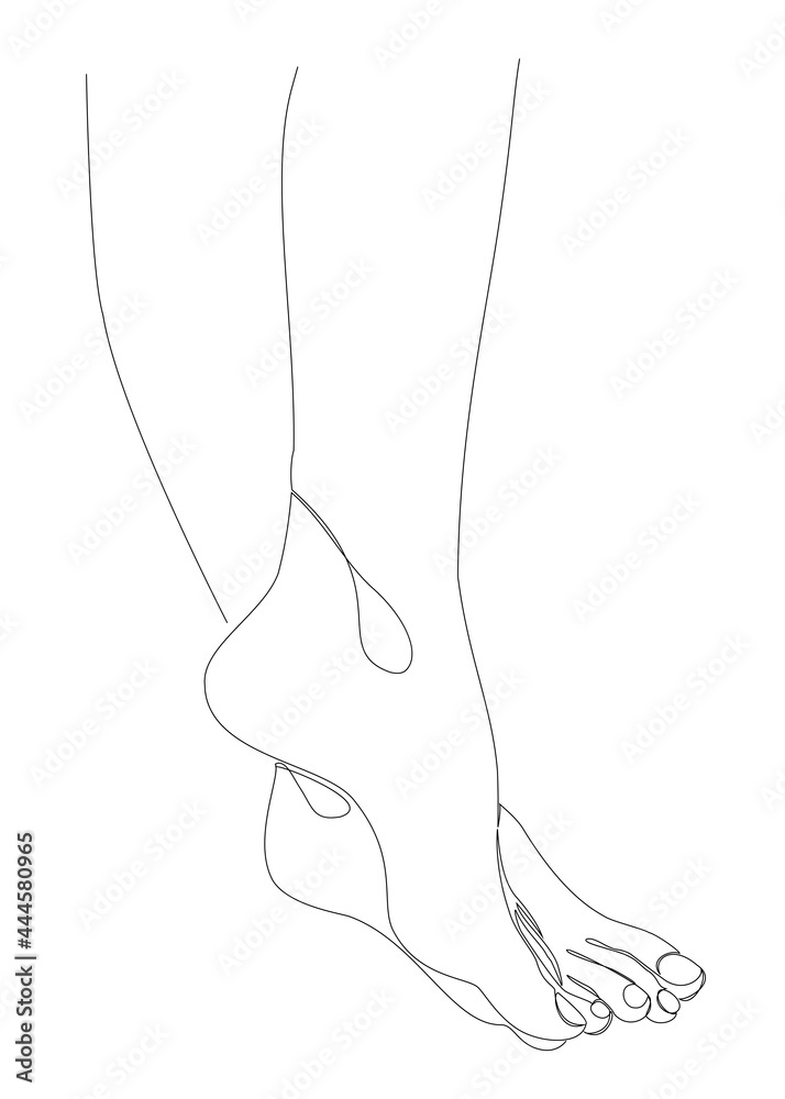 Silhouettes of human legs, foot in modern one line style. Continuous line drawing, aesthetic outline for home decor, posters, wall art, stickers, logo. Vector illustration. Silhouettes of human legs, foot in modern one line style. Continuous line drawing, aesthetic outline for home decor, posters, wall art, stickers, logo. Vector illustration.