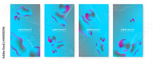 Color gradient background design. Abstract geometric background with liquid shapes. Cool background design for posters, brochure, business card, template, presentation. Vector illustration.