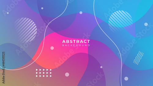Artificial intelligence tech background. Digital technology, deep learning and big data concept. Abstract visual for screen template. Geometric artificial intelligence tech backdrop