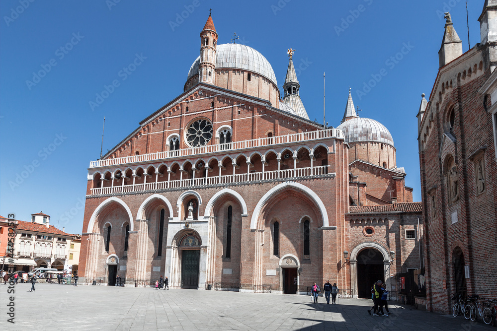 View of the Basilica of St. Anthony, Roman Catholic Church in Padua, Italy
