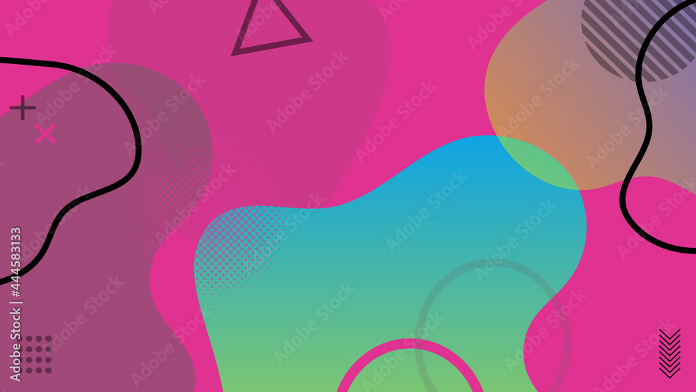 Gradient geometric shape abstract background
